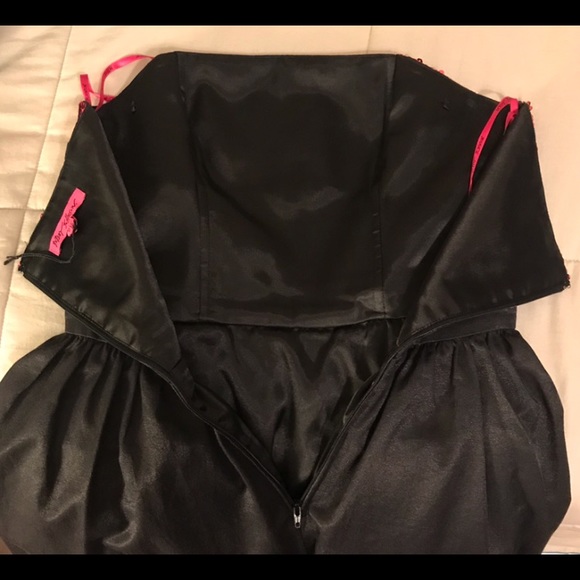 Betsey Johnson Pink Black Sequin Mini Tulle Dress - Picture 7 of 8